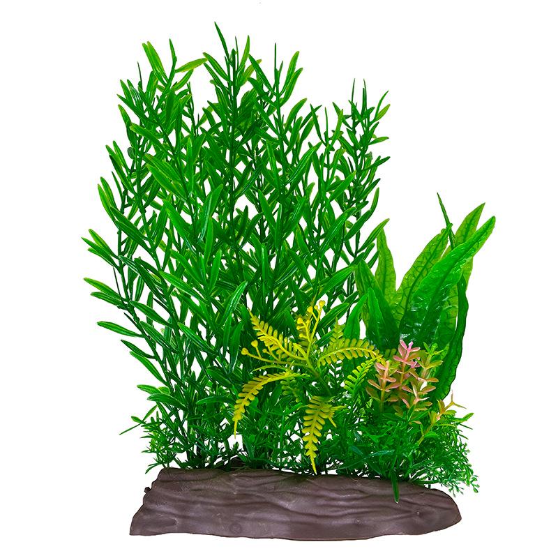 Aquarium Landscaping: Easy Grass Decoration Set with Large Faux Water Plants