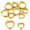 5pcs Hole 6mm 8.5 Mm Stainless Steel Earrings Charms Beads PVD Never Fade Heart Necklace Spacer Bracelet Beads Jewelry Supplies