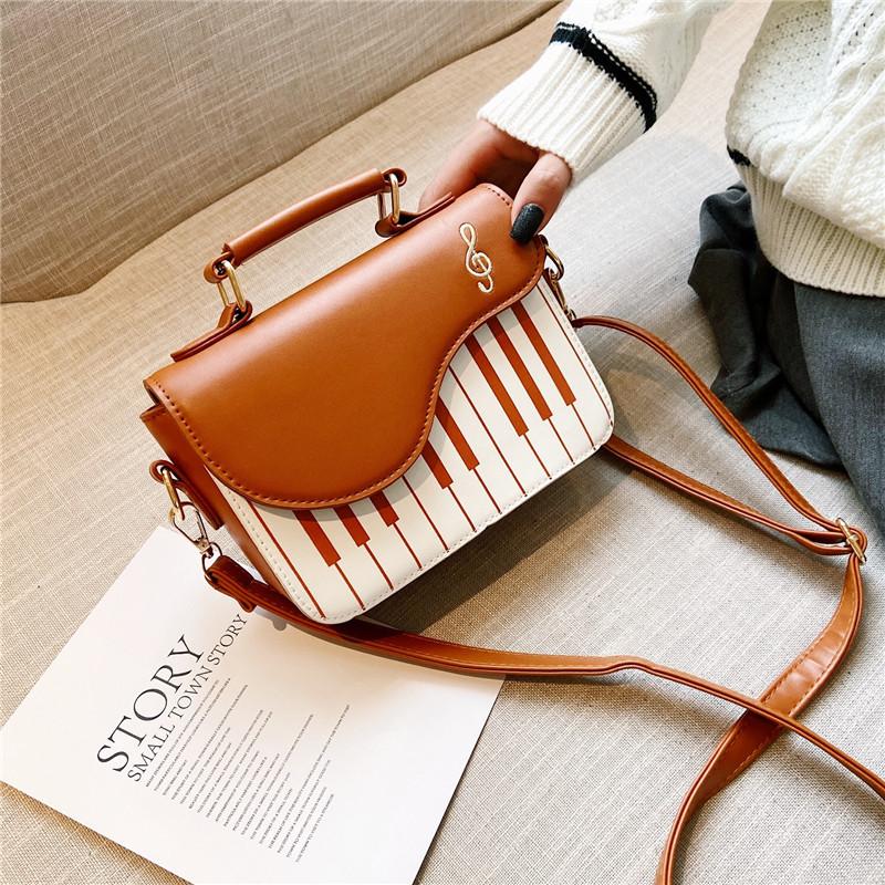 Korean Piano Design Women Shoulder Bags PU Leather Messenger Bag Handbag Fashion Corssbody Bag Pocket Coin Purse Package