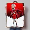 United Football Player Tinplate Poster Customized Wall Art Vintage Metal Signs Retro Tin Plaque for Living Room Decorations Home