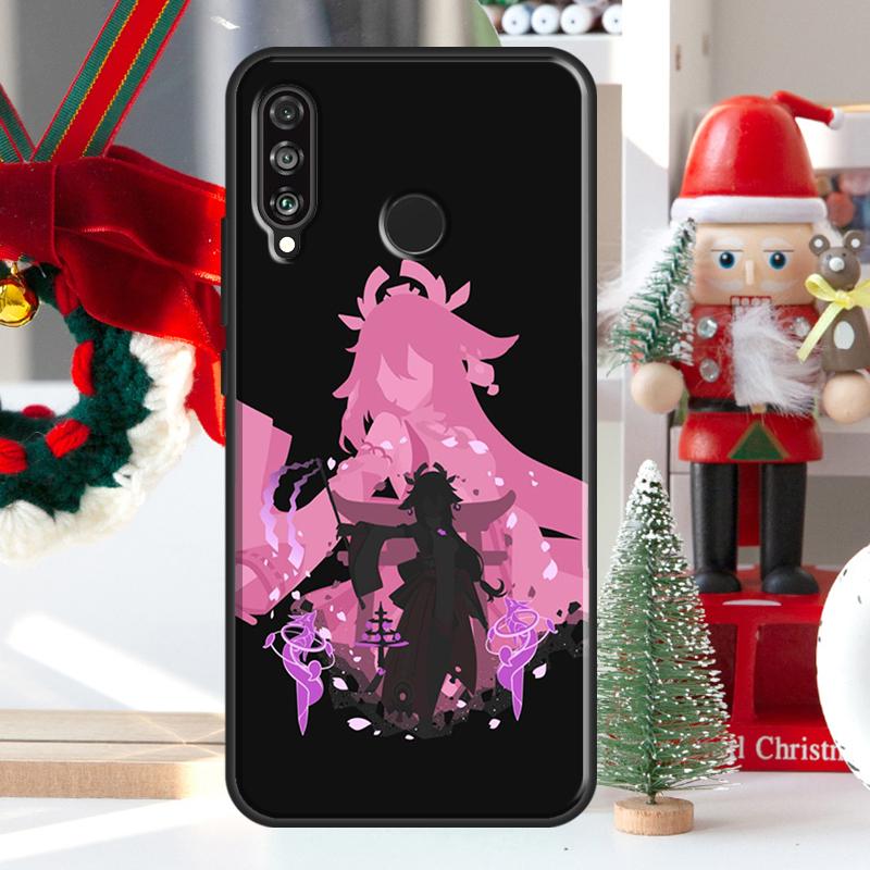 Yae Miko Genshin Impact For Huawei Nova 5T 9 10 SE 7i 8i 11i 12i Y73 Y72 Y61 Y91 Y60 Y70 Y90 P20 P40 P30 Lite Case