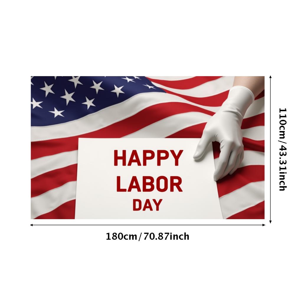 American Flag Banner Hand Gloves Design Event Banner Decorative Design Party Backdrop for Office Decoration
