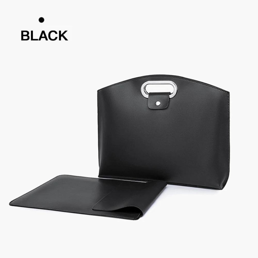 

Сумка-тоут для офисных документов большой вместимости, однотонная сумка для файлов, повседневная сумка для компьютера, офисный работник чёрный