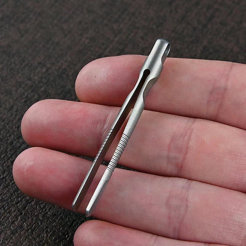 Mini Titanium Tweezers Portable TC4 Titanium Alloy Clip Nipper EDC Outdoor Pocket Maintenance Tool Small Handyman Tool