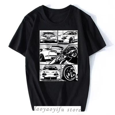 Japonský Fanoušek Aut Závodní Závodní Trička Košile Móda Léto Pánské Tričko Fragmentové Tričko Bílé Jdm Boost Turbo Harajuku Hip-hopové Tričko