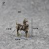 Vintage Copper War Horse Figurines Small Ornaments Pure Brass General Mount Statue Desk Decoration Animal Home Decor Accessories