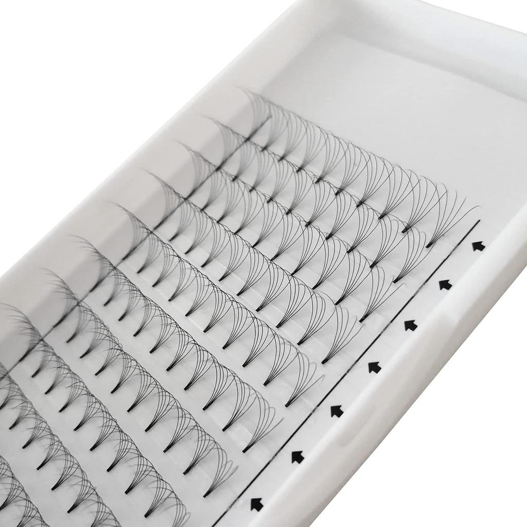 Eyelash Extensions, 3 Boxes, 5D Volume Lashes, C-Curl, 0.07mm Thickness, 12 Rows, 5 Lashes per Bundle, Natural Look, Popular, 3 Trays Short Stem 5D