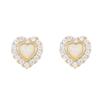 925 Sterling Silver Opal Shining Zirconia Heart Earrings for Women Exquisite Retro Party Jewelry Accessories