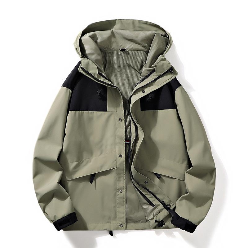 Autumn and Winter Couple Outdoor Activity Water Resistant Jacket Three-in-one Travel Camping Polar Fleece Liner Removable Jacket for Men