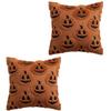 2Pcd Halloweens Decorative Pillow Cover Soft Pumpkins Designs for Living Room J0MC