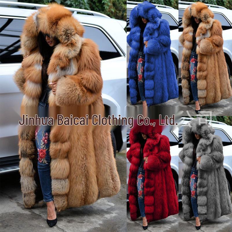 

Multicolor Slimming Faux Fur Jacket for Autumn and Winter XXXXL
