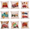 Modern Thanksgiving Pumpkin Cart Throw Pillow Cushion for Sofa and Car