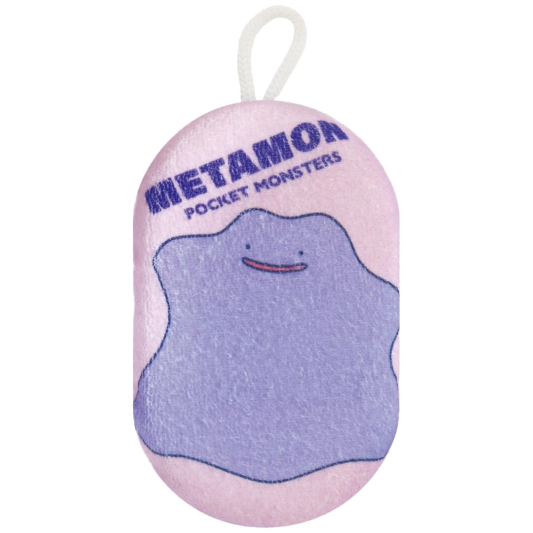 Pokemon Body Sponge Ditto Character Fluffy Soft Bath Sponge Towel Rich Lather Authentic Product
