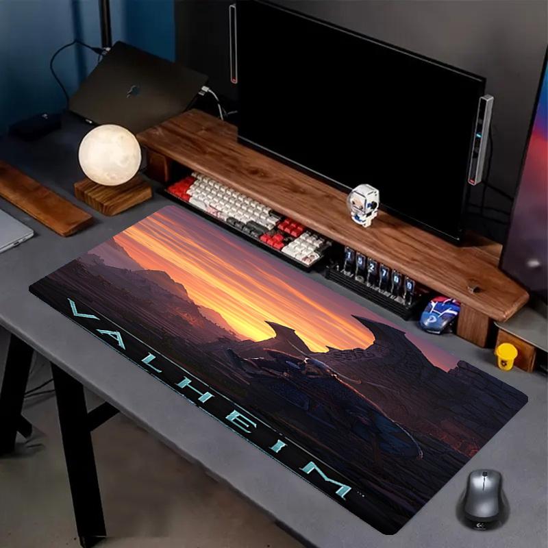 Valheim Print Mouse Pad, Anti‑Slip Desktop keyboard Mat, for PC Laptop Gaming Working Daily Use, Cool Festival Birthday Gift