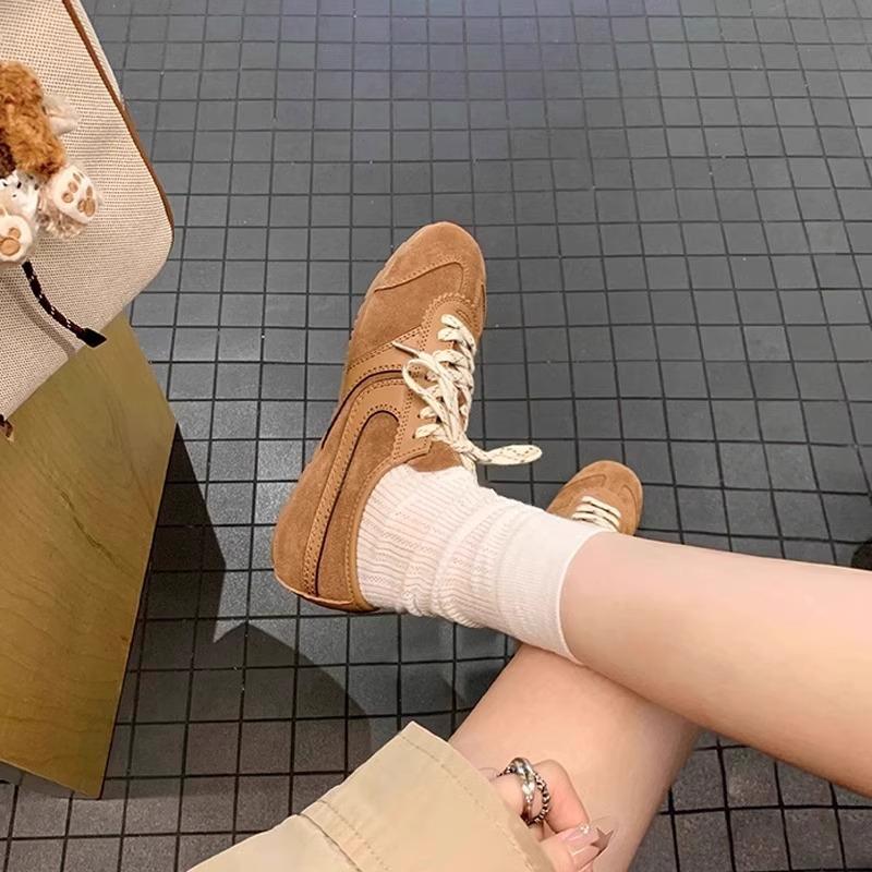 Retro German training shoes women's 2025 women's flat-soled single shoes autumn new soft leather women's shoes commuter board shoes casual shoes