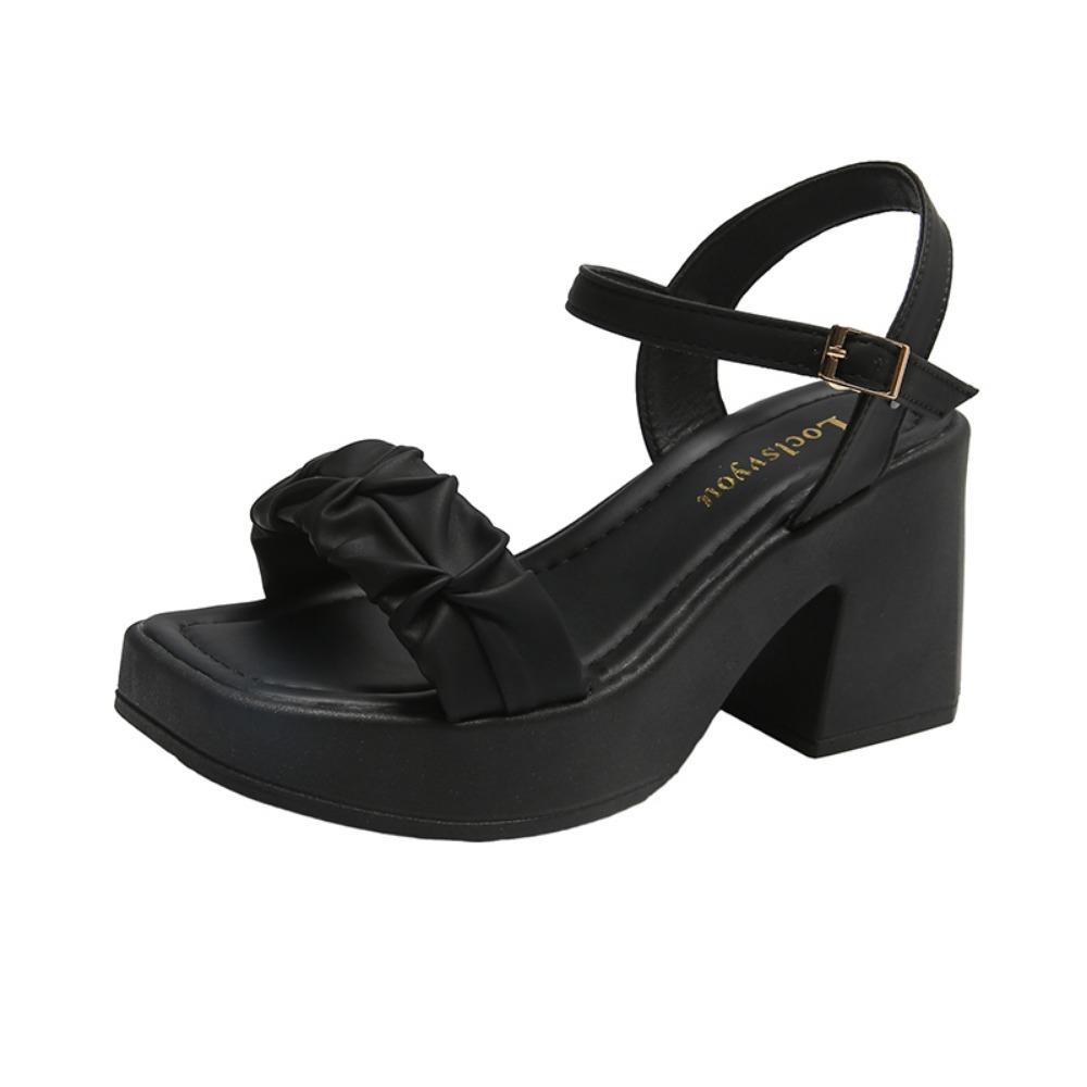 Feen-Stil Sandalen mit dicker Sohle für Damen Sommer 2026 Neue dicke Absätze mit modischen Strandschuhen