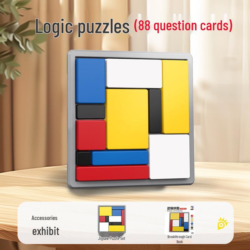 Children's Educational Logic Puzzle Blocks: Parent-Child Intelligence Development Game