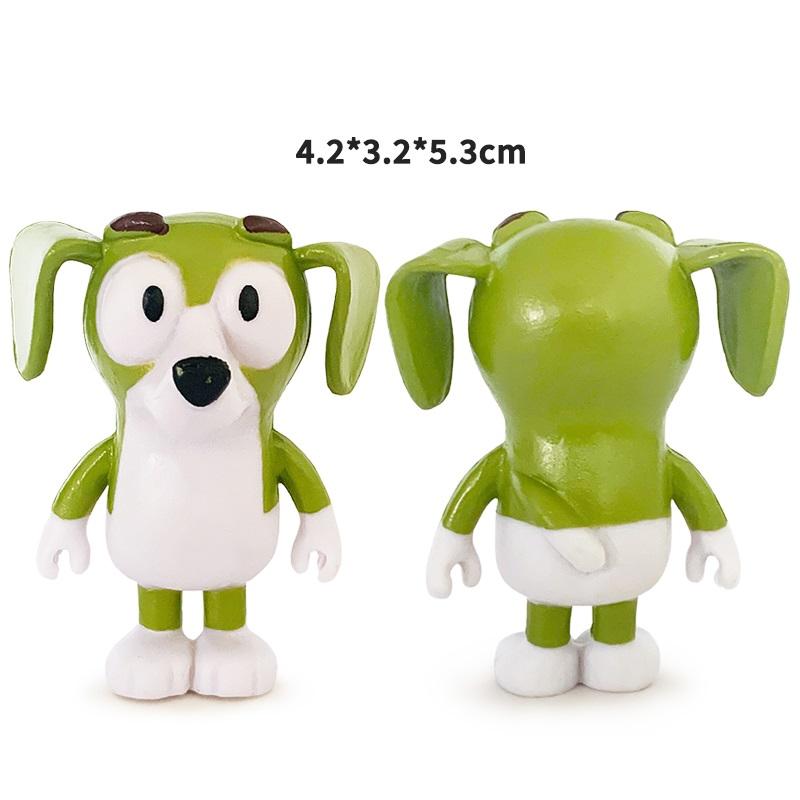 Bluey Und Bingo Familienserie Anime Actionfigur Modell Cartoon Mini PVC Puppen Ornamente Kinder Geburtstagsdekoration Spielzeug Geschenk