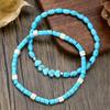 Nouveau set de bracelets bohèmes turquoise Ensemble de bracelets empilables multicouches turquoise amour national hommes