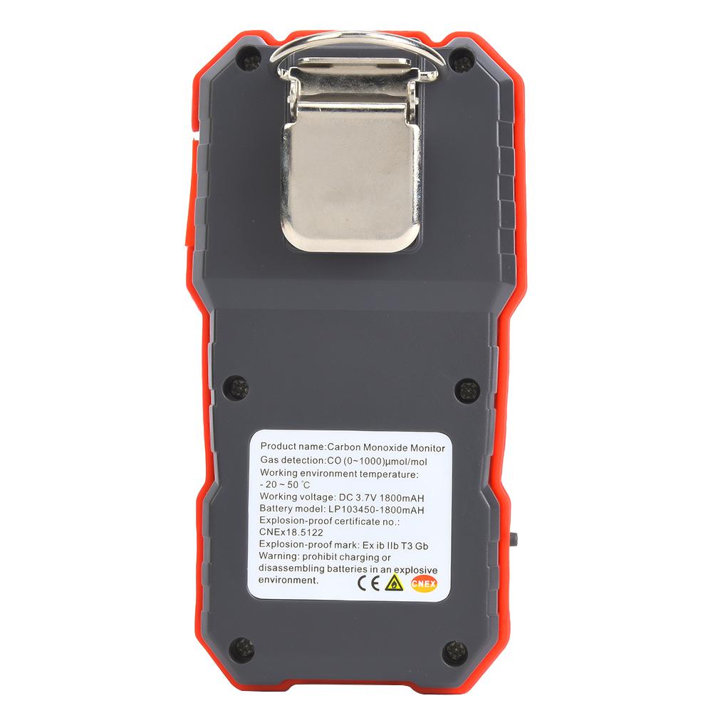 WT8806 Handheld Carbon Monoxide Meter Color Screen CO Gas Tester Monitor with LED Alarm 0 1000mol