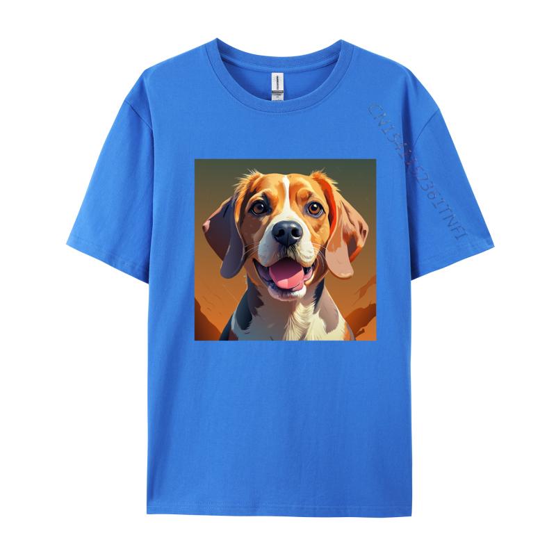 Beagle Bliss Tshirt Funny TShirts Prevailing Mens Tees Normal Top Tshirts Cotton Green And White Graphic T Shirt