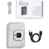 Fujifilm Instax Mini LiPlay Instant Camera/Smartphone Printer, White (INS LIPLAY C WHITE VN)