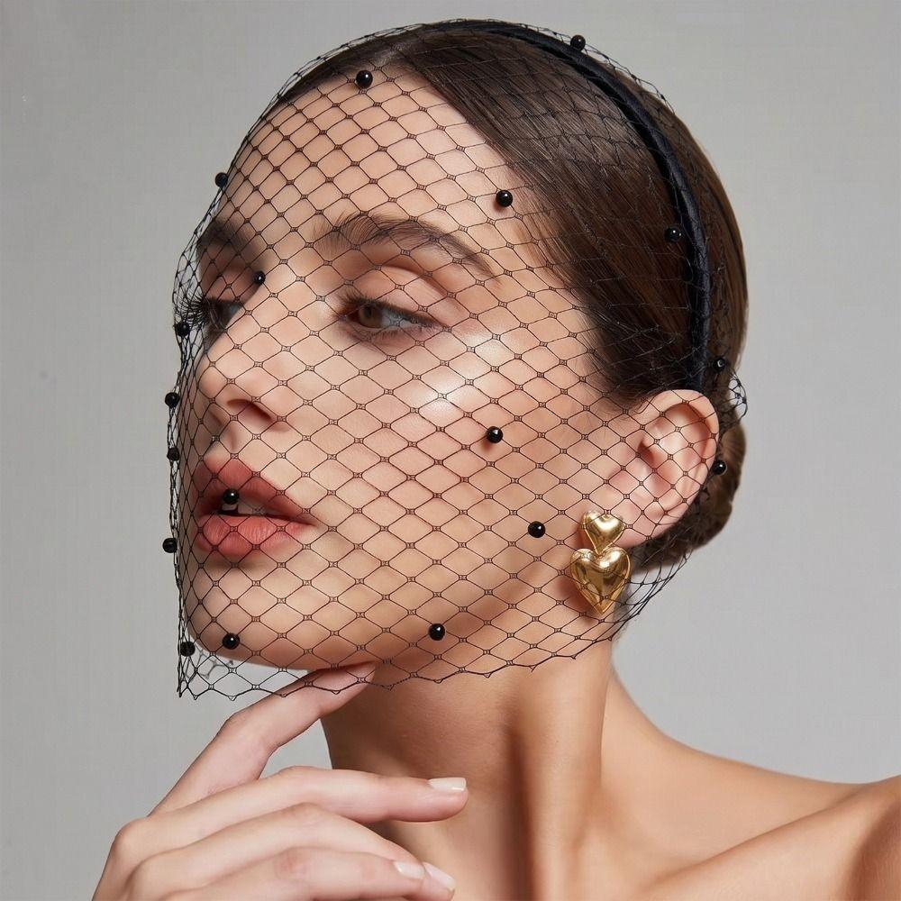 French Style Bride Veils Rhinestone Bridal Headwear Exquisite Wedding Headband Bridal Party