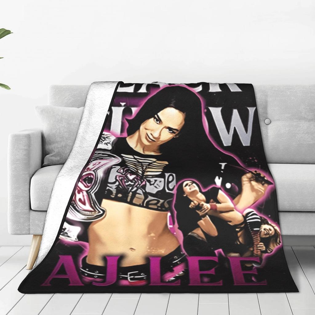 AJ Lee Wrestling Divas  Bedding Throws  Flannel Bedspread For Living Room Aesthetic Sofa Bed Cover