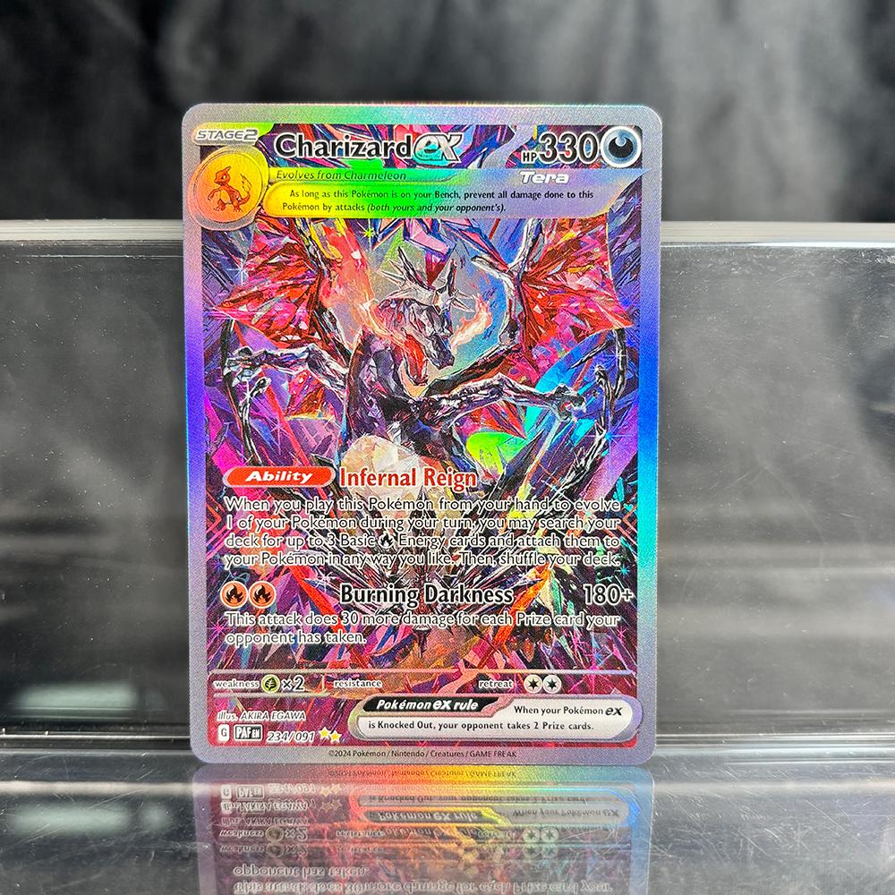 

Голографическая Коллекция Игровых Карточек PTCG Прокси-Карты Чаризард Пикачу Мью EX Синглы PKM Фольгированные Карты Генгар VMAX Skyridge (SK)