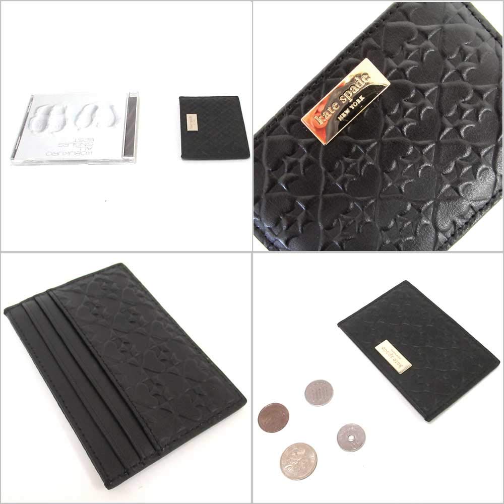 Kate Spade Outlet Graham Penn Place Embo Leather Card Case WLRU4942 001 [Parallel Import]