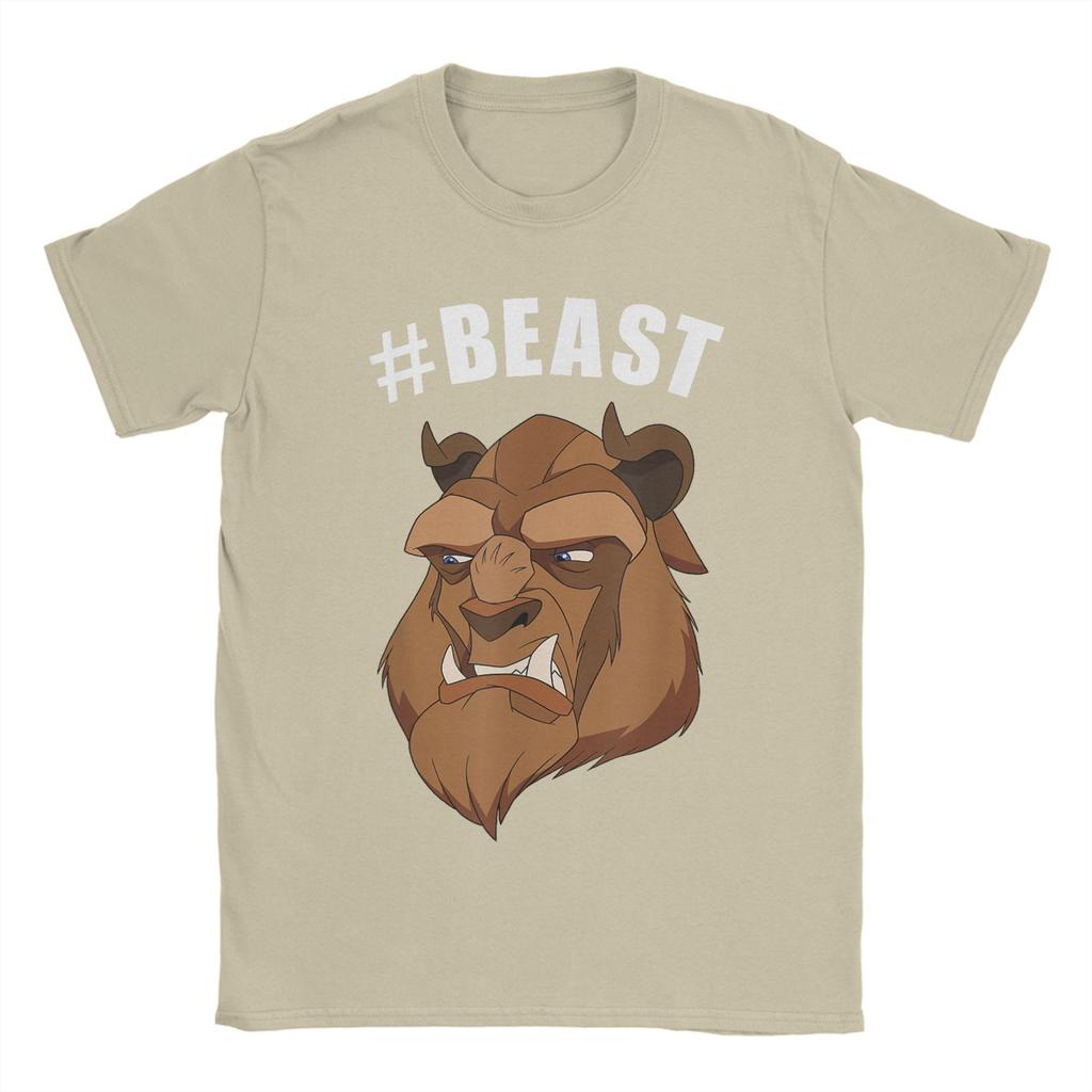 Beauty And The Beast Hashtag Beast Men T Shirts Funny Tees Short Sleeve O Neck Tshirt Pure Cotton Plus Size Clothing