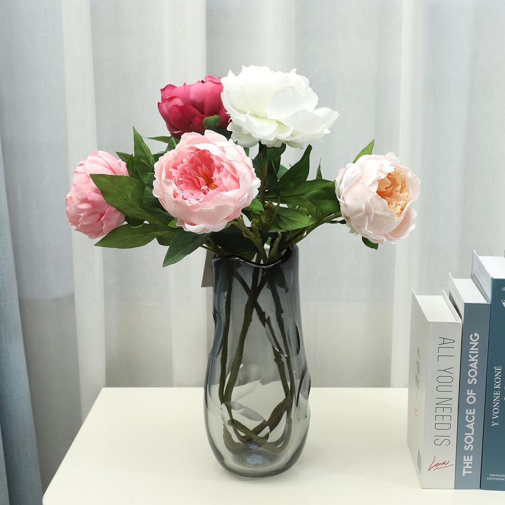 feel moisturizing simulation peony flower, home decoration simulation flower, hotel front desk arrangement studio shooting prop flower