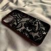 Funda de Teléfono de Encaje Floral Negra de Lujo para Xiaomi Redmi Note 14 13 11 12 Pro Plus 5G Redmi 14C 13C 12C 4G Funda Protectora Transparente