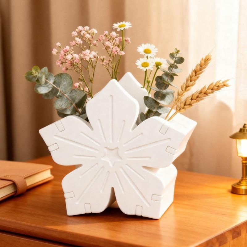 Reusable Silicones Flower Pot Mold For Handmade Epoxy Resin Creation And Soap Making Projects