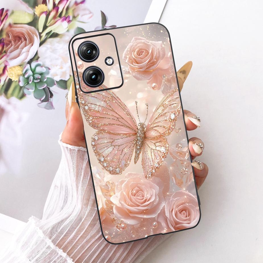 For Motorola Moto G54 G84 Case Luxury Butterfly New Painted Cover Soft TPU Phone Case For Motorola G84 G 54 MotoG84 MotoG54 Bags