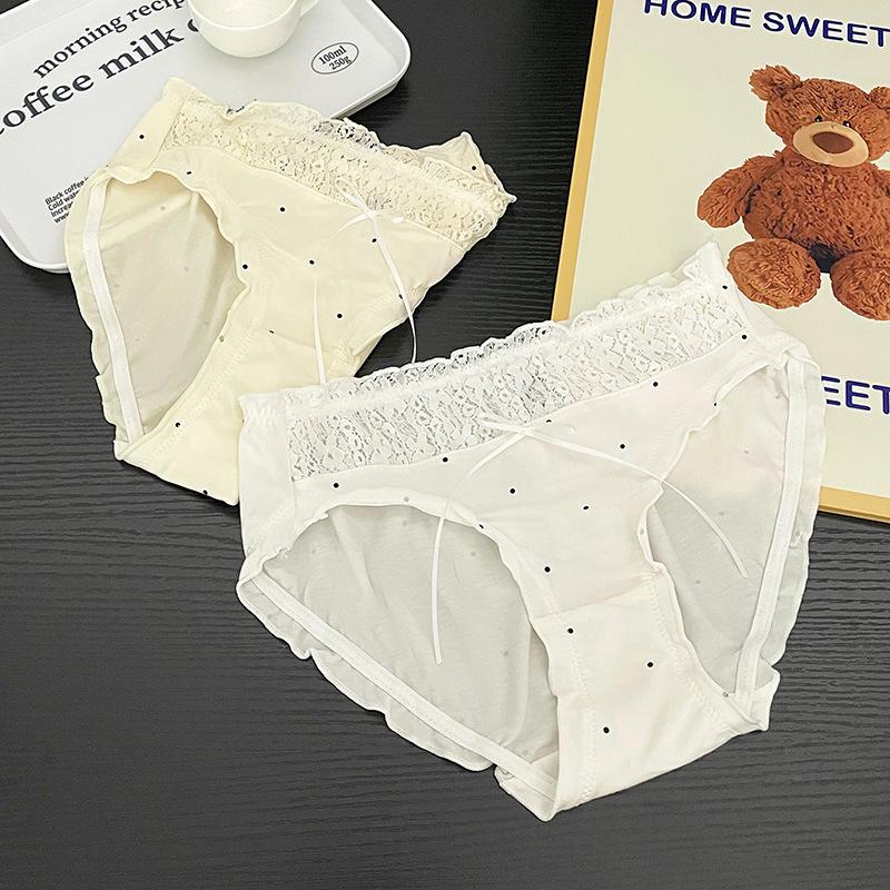 Girl Spring and Summer Lovely Dot Lace Pure Want To Pack Hip Briefs