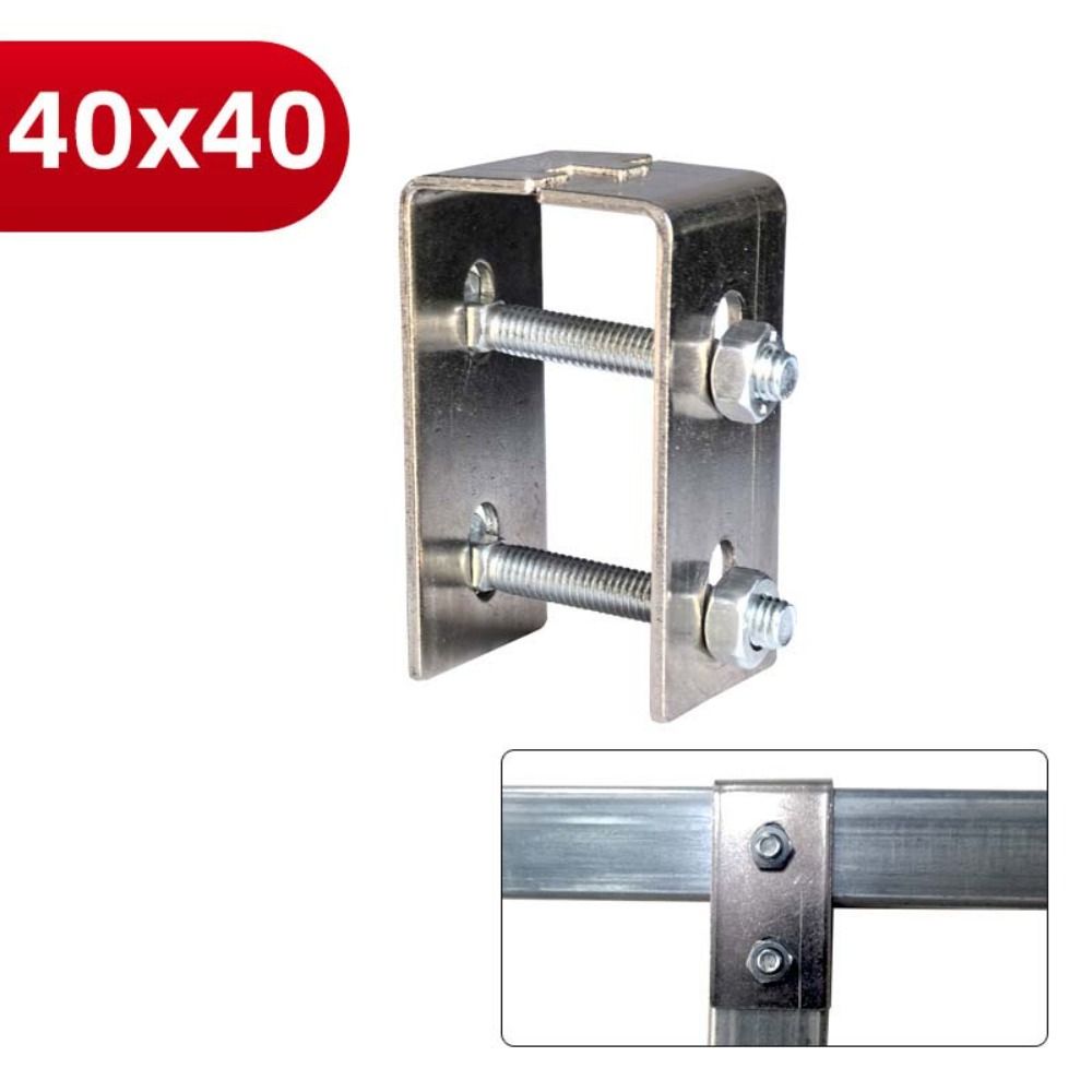 40*40mm Square Tube Connector solderless galvanizing Pipe Fixed Joint carbon steel Fixed Pipe Clamp Clip Fastener Storage Rack
