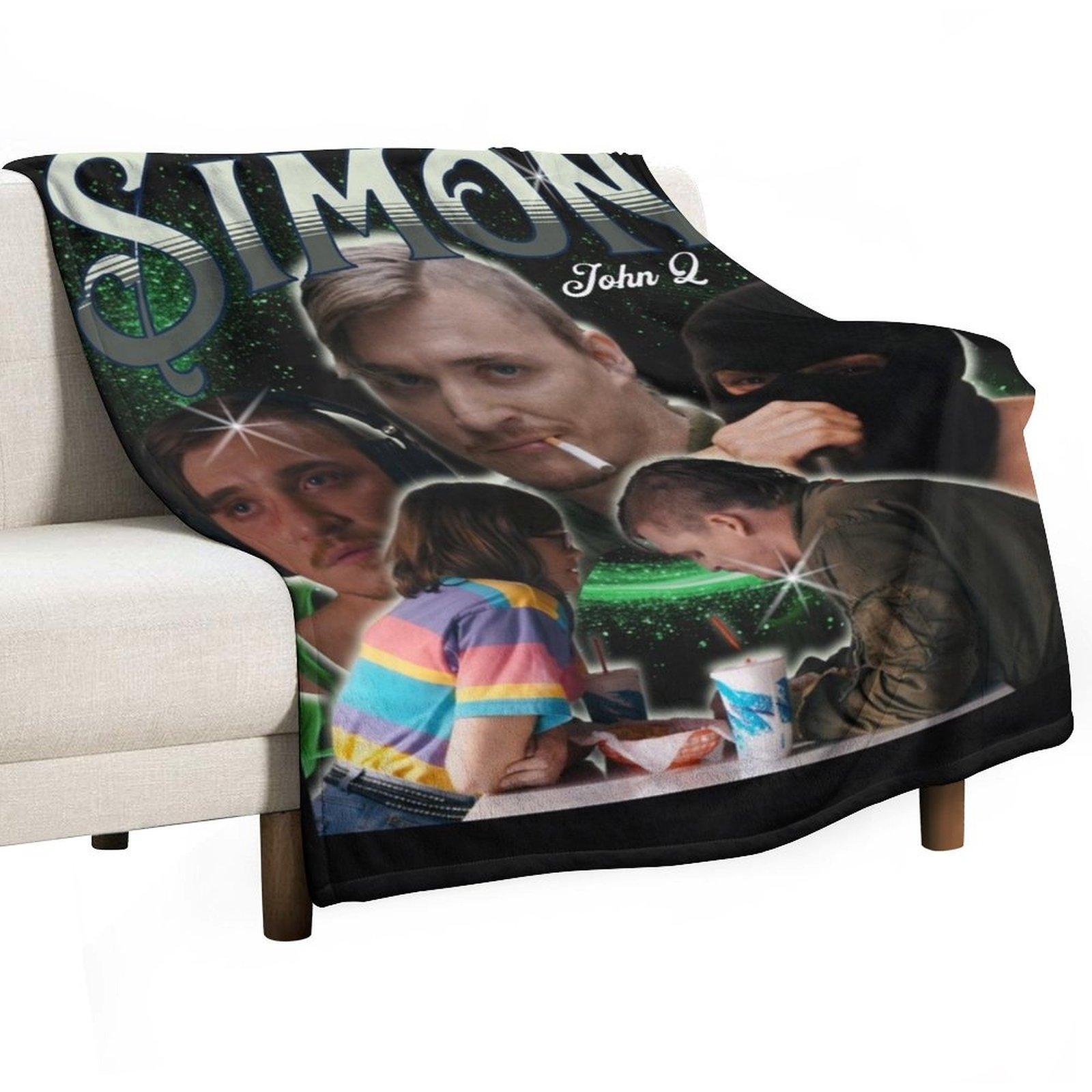 

Simon aDinner in Americaa Retro Tee. Throw Blanket Soft Beds Comforter Heavy Retros Blankets 30x40in