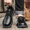 Handmade High Quality Genuine Leather Casual Shoes for Men Lace Up Outdoor Oxford Jogging Shoes Men Outdoor Daily Commute Shoes