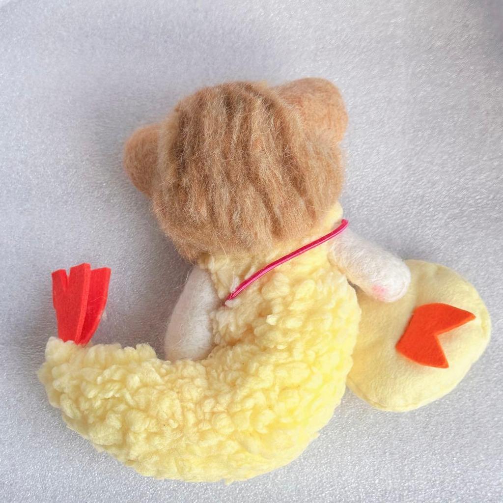 [USED] Chata Artist Cat Teddy Bear Handmade Plush Wool Felt