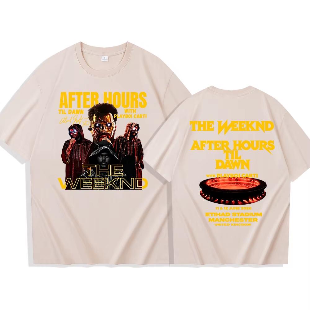 The-Weeknd After Hours Til Dawn Tour 2026 T-Shirt Man Woman Harajuku Short Sleeve Tops for Fans Gift Lightweight Breathable and Comfortable Clothes