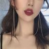 Minimalist Long Tassel Threader Earrings Gold Tone Thin Chain Dangle Earrings for Women Daily Party Wear Statement Jewelry Gifts
