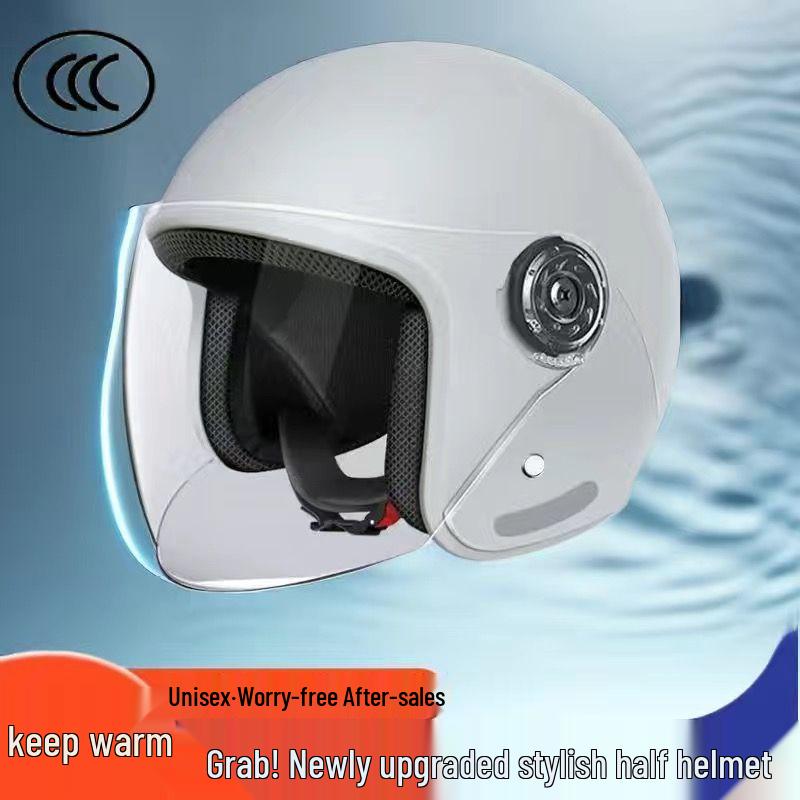 

Certified Electric Vehicle Helmet 3C, Autumn/Winter Edition - Warm and Cute Unisex, All-Season Use Ready to Wear, No Installation Needed