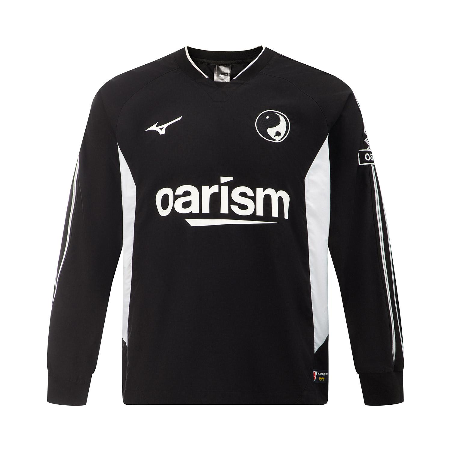 

Mizuno X Oarism Captain Hook Collaboration Vintage Loose Quick-Dry Comfortable Letter Embroidery Splicing Long Sleeve Woven Football Shirt K2CE56Y3 S