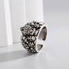 Adjustable Open Skull Ring Men Women Vintage Punk Rock Gothic Style Copper Jewelry With Electroplated Finish