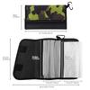 Portable nylon soft bait storage clip, equipped with 6 independent inner pockets, lightweight and  design, easy to carry outdoors.