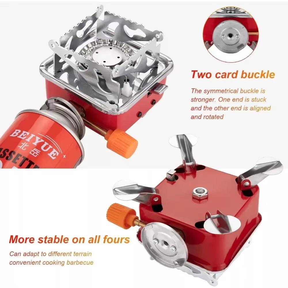 1 Camping Stove with Piezo Ignition, Collapsible, Pocket Rocket Backpacking Stove, Kitchen Tools