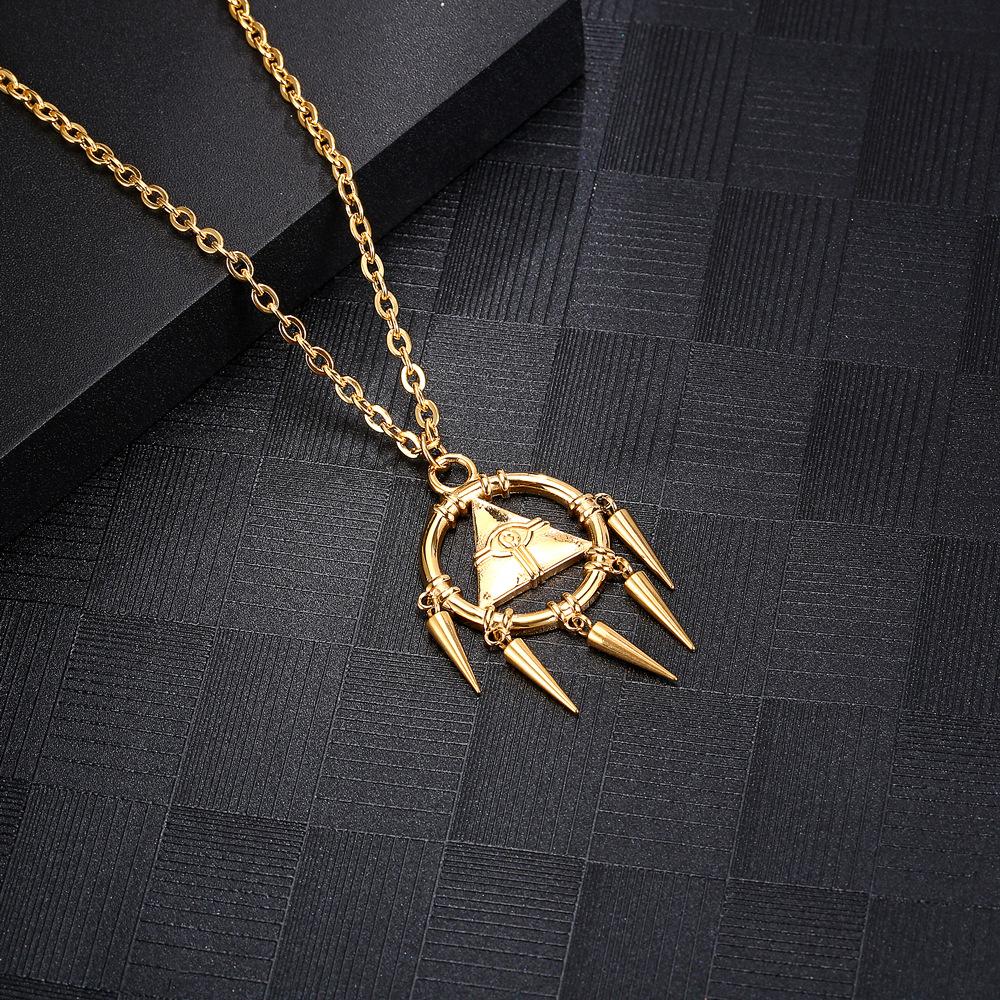 

Stainless Steel Anime Millennium Wisdom Wheel Cosplay Pendant Necklace Jewelry Gift золотой