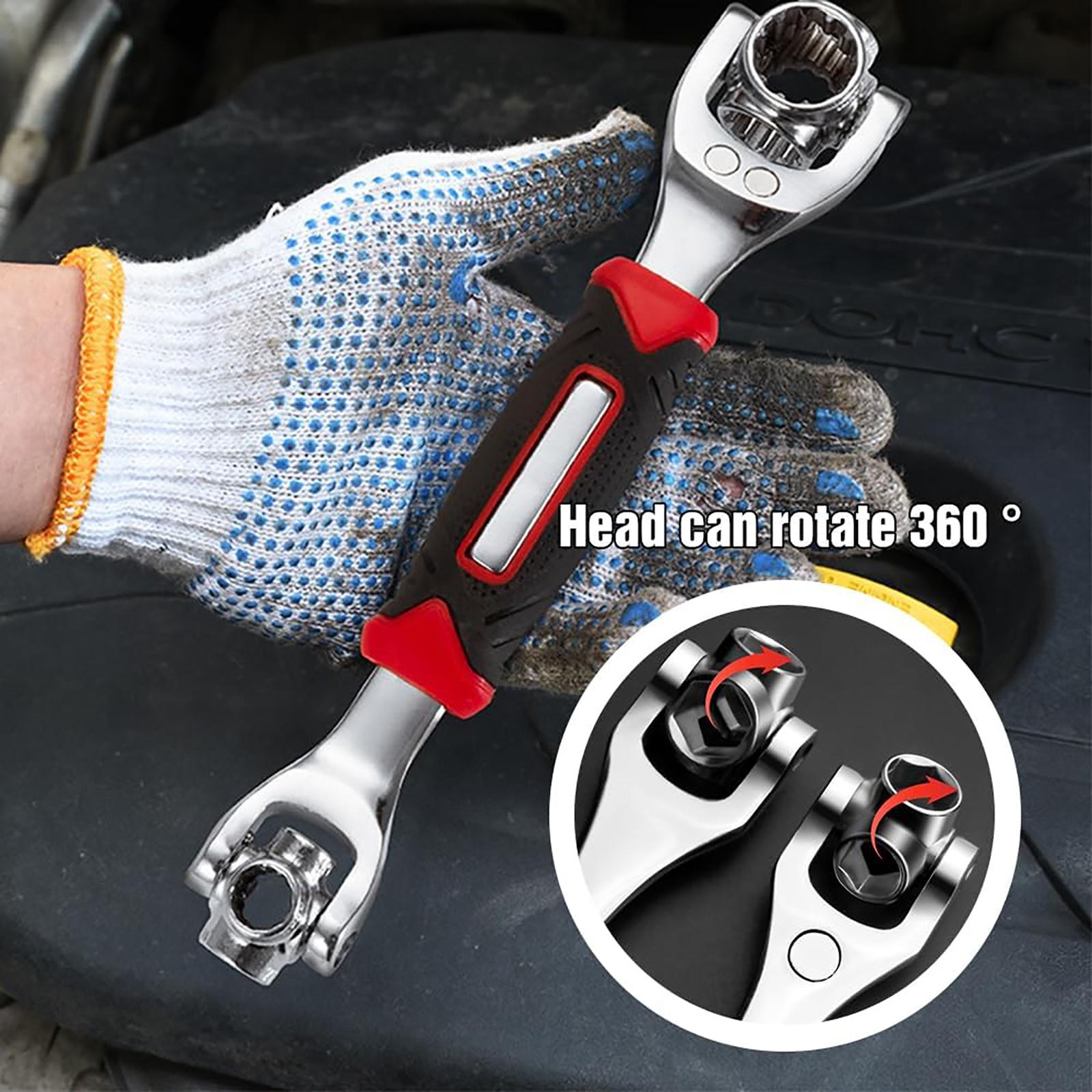 

52-in-1 Socket , Stainless Steel Multi-function Rotary Tool, 360-degree Rotary Without Magnetic . One Size красный