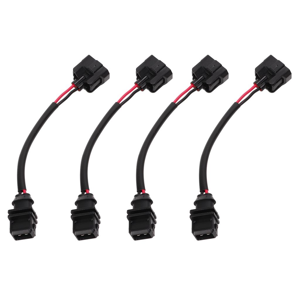 4PCS Fuel Injector Conversion Harness OBD1 to OBD2 Replacement For Acura Integra 199‑1995